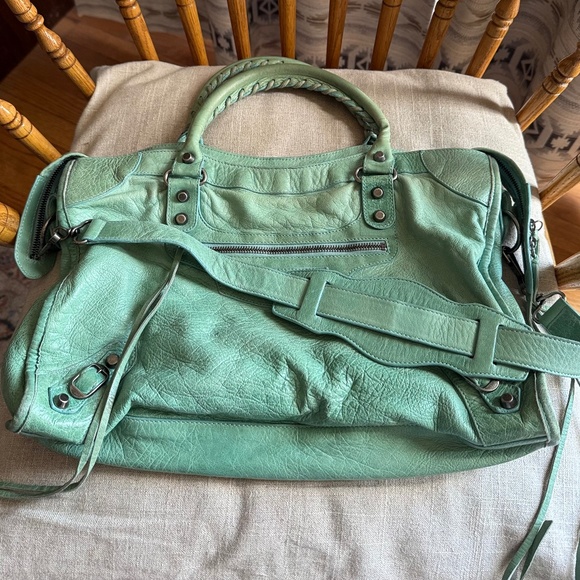 BALENCIAGA S/S 2004 City Bag, Seafoam, Chevre Leather/Pewter HW - Rare, HTF! - Picture 3 of 16